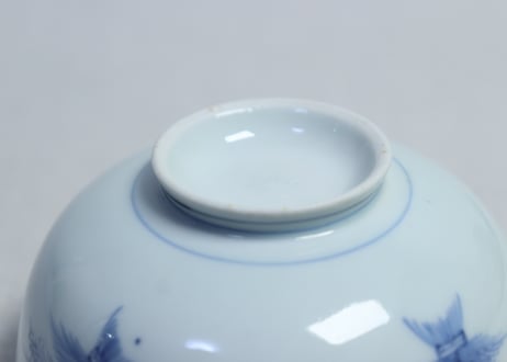 江戸後期稲束図蓋茶碗