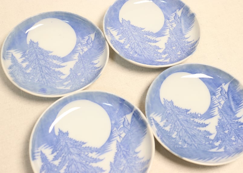 明治後期～大正銅判鹿と満月図小皿① | 吉祥寺PukuPuku