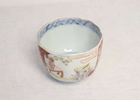 明治前期色絵生花図向付