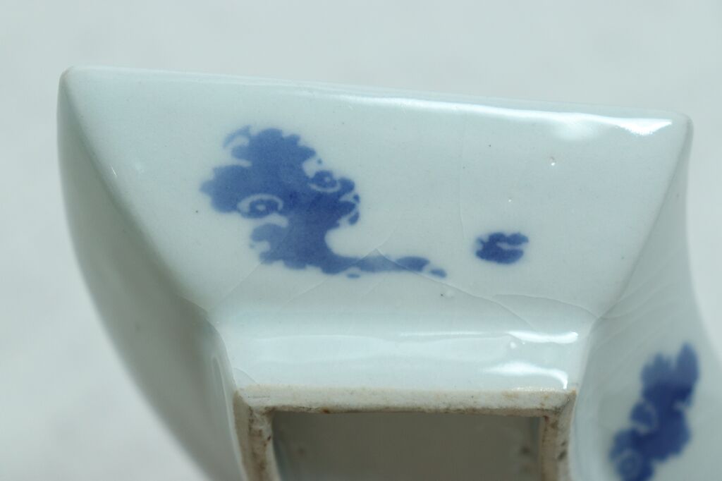 【ギャラリー三益】古染付八橋紋向附（明末期） ギャラリー三益】古染付八橋紋向附（明末期） ギャラリー三益】古