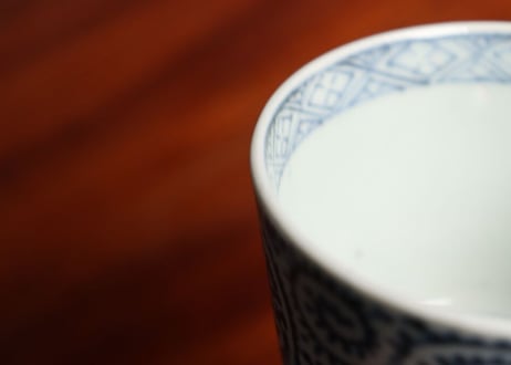 江戸後期染付蛸唐草文猪口③
