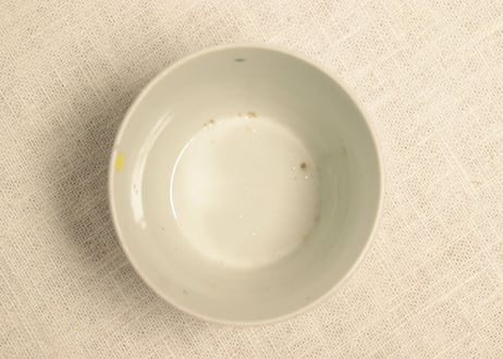 江戸中期染付松竹梅図猪口 ムシクイ
