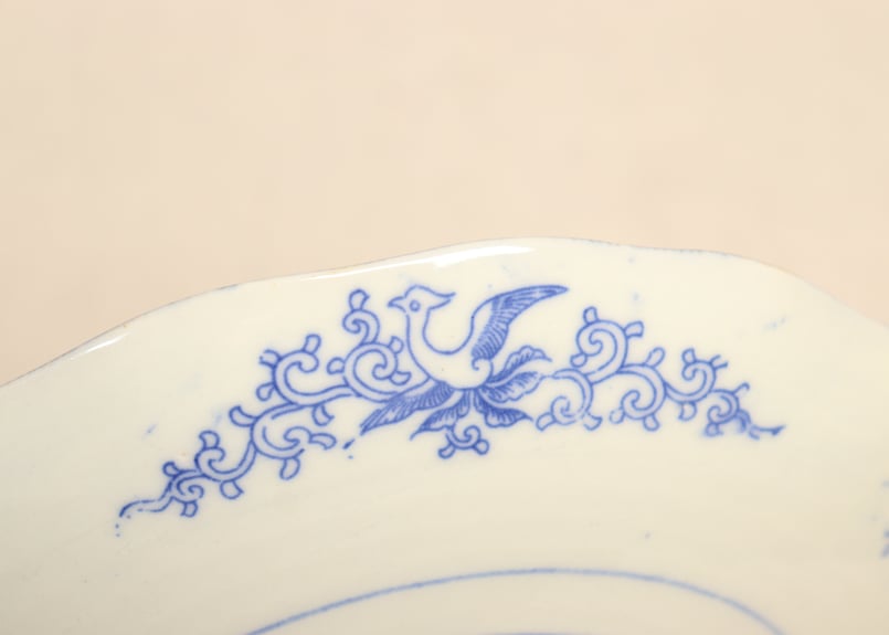 明治後期～大正銅判羽根市松図8寸皿 | 吉祥寺PukuPuku