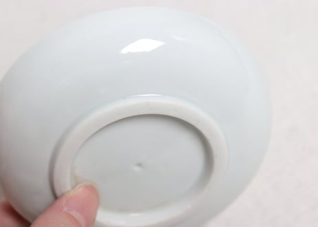 明治前期色絵麦に鳥図小皿 釉剥げ,絵付け個体差有り