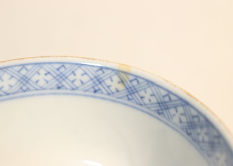 明治前期色絵牡丹と松図蓋茶碗