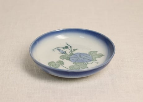 明治後期~大正銅判朝顔図小皿