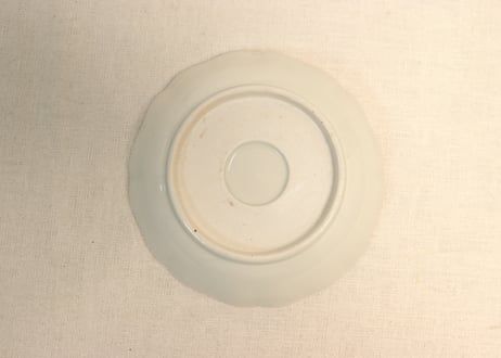 江戸幕末色絵牡丹と蝶図なます皿①