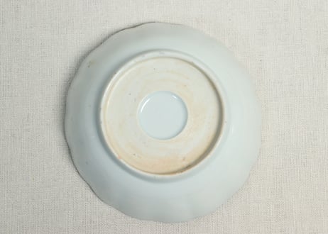 江戸後期染付波千鳥と丸窓絵図なます皿①
