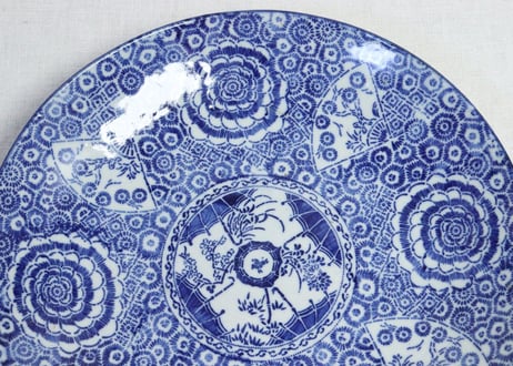 明治後期～大正紙刷洋傘図尺皿