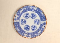 江戸中期コンニャク印判桐図と染付文字図小皿 | 吉祥寺PukuPuku