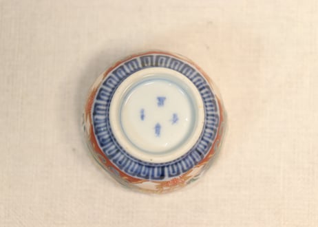 明治前期色絵兎図通り物小向付