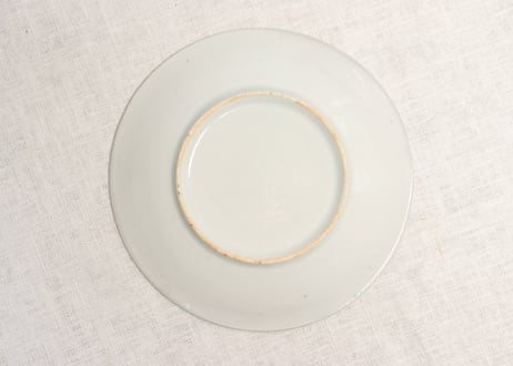 明治後期～大正銅判ネズミに小判図5寸皿 窯傷