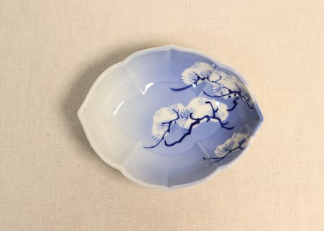 時代 染付 角福 鹿と紅葉模様 変形皿 3枚 61228 時代 染付 角福 鹿と紅葉模様 変形皿 3枚 61228 Yahoo