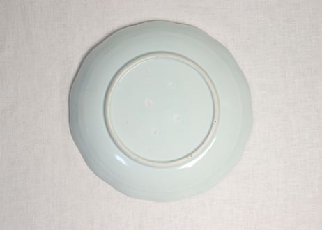 江戸幕末染付山水図尺皿