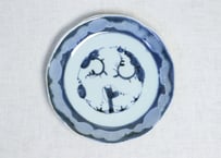 江戸幕末染付瓢箪図7寸皿②　フリモノ