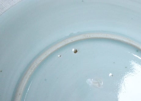 江戸幕末染付山水図7寸皿