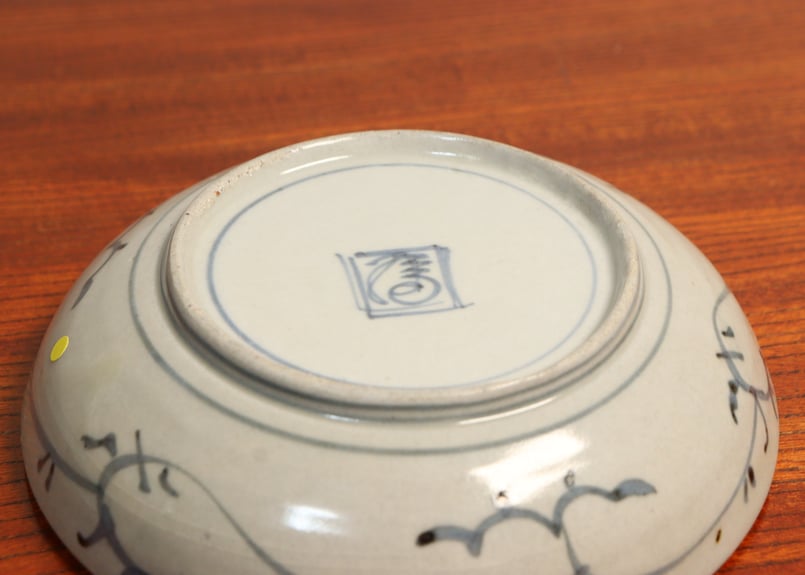 骨董・牡丹花図染め付け角皿×五客揃い 289858_difile2-M.jpg
