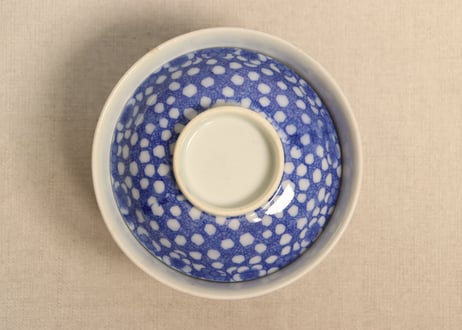 明治後期~大正銅判氷裂に梅図飯茶碗②少甘手