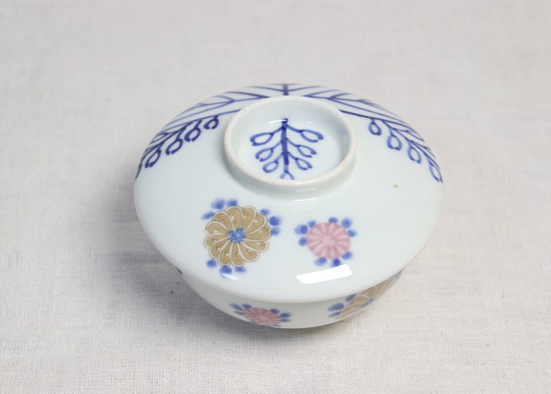 明治後期~大正染付桐と菊図蒸茶碗 | 吉祥寺PukuPuku
