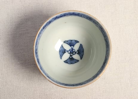 江戸後期色絵水仙と桜図向付 5客組