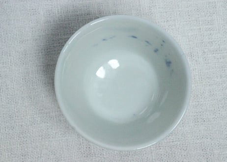 明治前期染付草花図煎茶碗