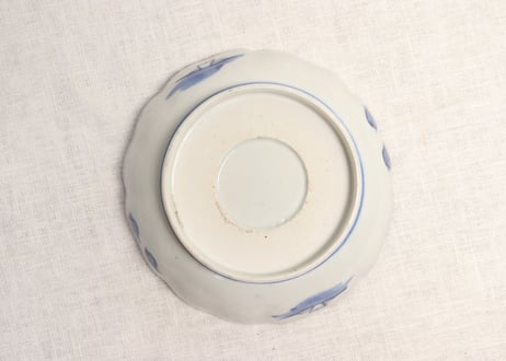 明治前期赤絵金彩山水図なます皿