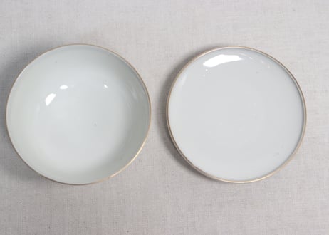 明治前期赤絵金彩桐と鳳凰図蒸茶碗