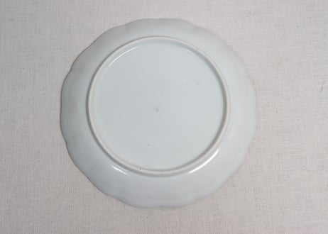 江戸後期色絵山水図7寸皿②窯傷