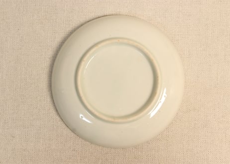 明治前期色絵竹と小鳥図小皿