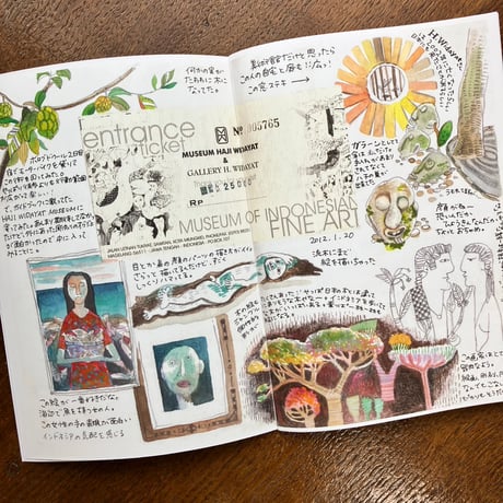 ZINE「旅の絵日記　東南アジア編」すけのあずさ