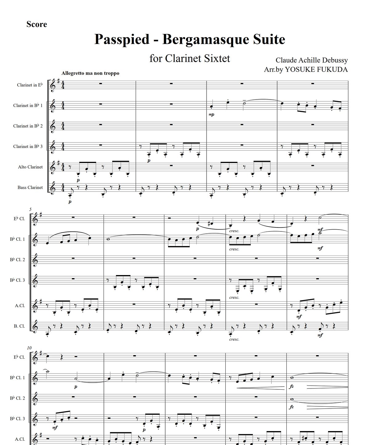 Passpied from Bergaqmasque Suite / C.A.Debussy