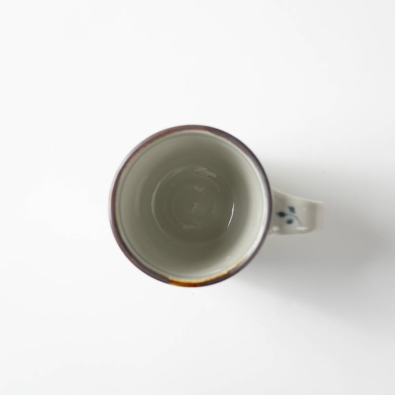 志村和晃】染付だみ花文マグ（大）_7 | Q1 オンラインストア