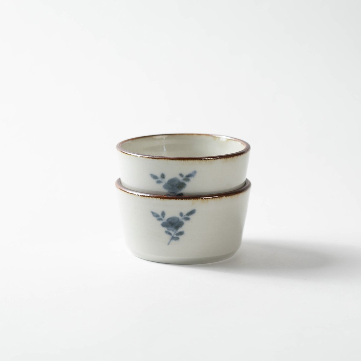 志村和晃】染付だみ花文切立鉢（豆）_5 | Q1 オンラインストア