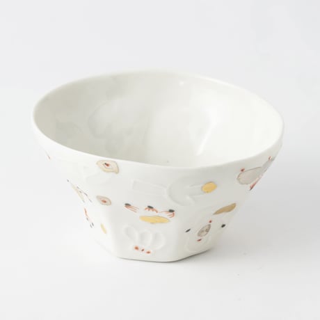 【浜坂尚子】金銀つるつる八角鉢_146