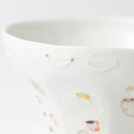 【浜坂尚子】金銀つるつる八角鉢_146