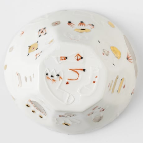 【浜坂尚子】金銀つるつる八角鉢_146