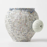 志村和晃】染付だみ花文輪花六寸皿_2 | Q1 オンラインストア