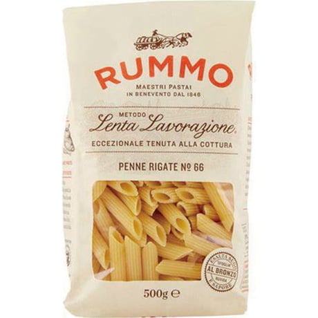 ペン先の形をしたパスタ！RUMMO ペンネ・リガーテ NO.66 500ｇ　00100T24369