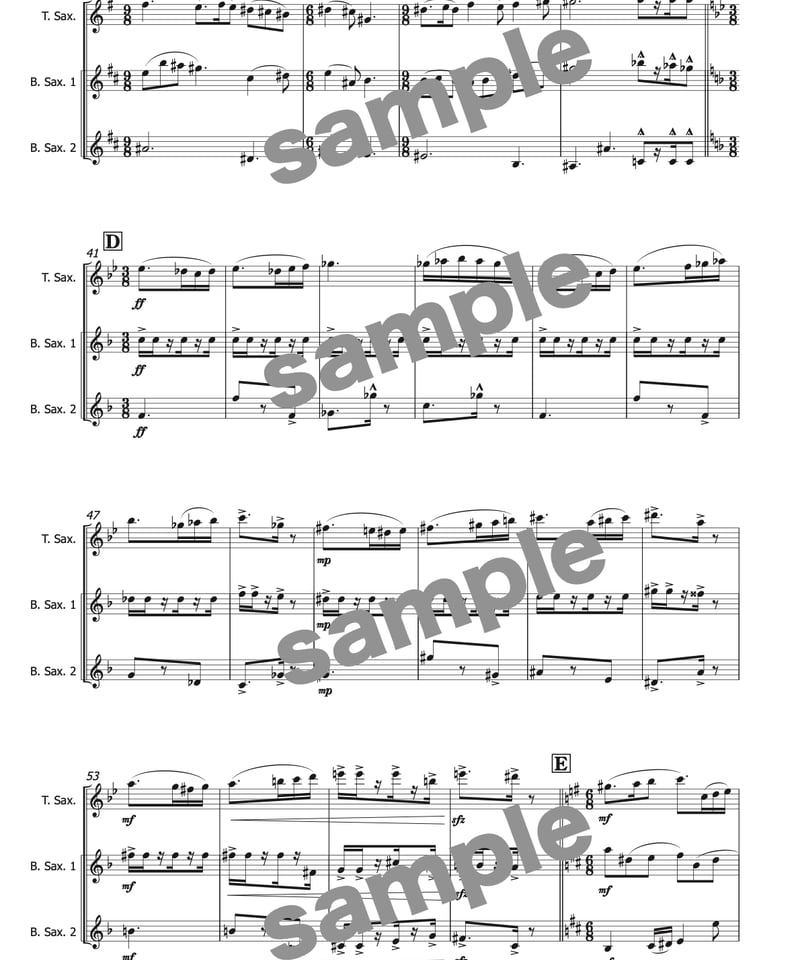 サクソフォン三重奏】憧憬の路 ／ 村田淳一 | onchord-music library