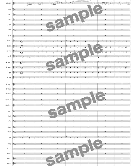 【クラリネット二重奏＋吹奏楽】Clarinets in wonderland ／ 篠塚祐伴