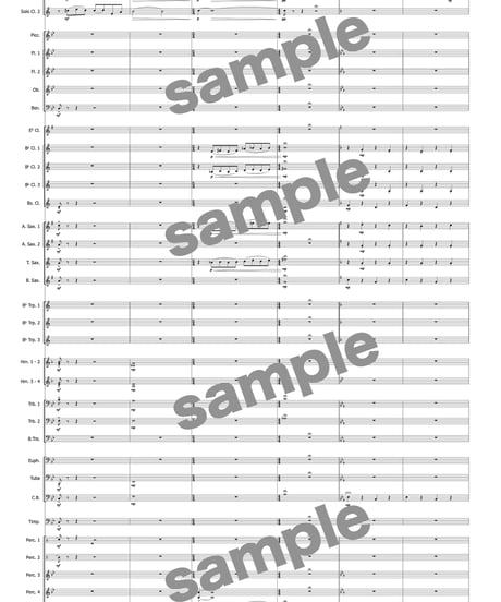 【クラリネット二重奏＋吹奏楽】Clarinets in wonderland ／ 篠塚祐伴