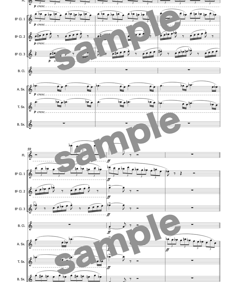 木管八重奏】インベンション ／ 篠塚祐伴 | onchord-music library