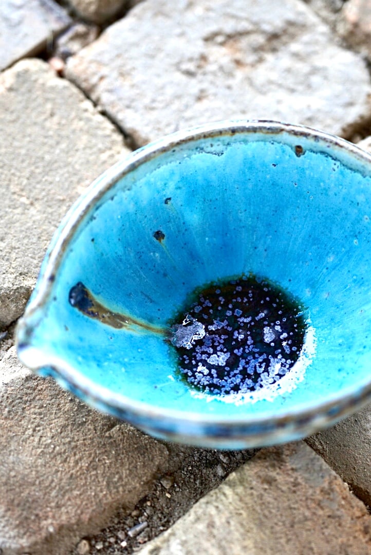 片口　盛り鉢　緑青花陰 青片口鉢 【IGA BLUE】 | syunbougama