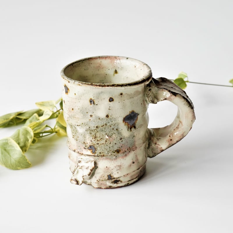 灰釉化粧寸胴マグカップ | syunbougama