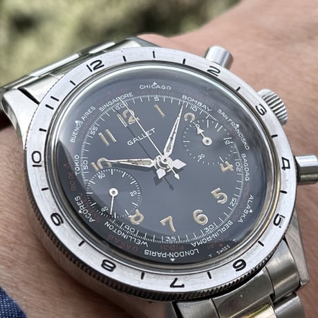 ギャレット Gallet フライング オフィサー ヴィンテージ クロノグラフ