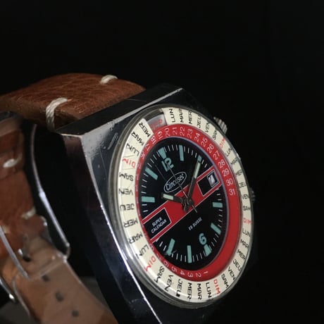 70年代 ダイバー CINCASET スーパーカレンダー フランス文字