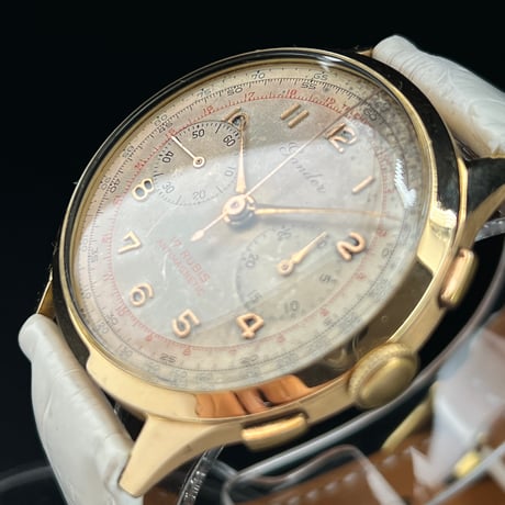 18金無垢 ヴィンテージ クロノグラフ 18K Gander