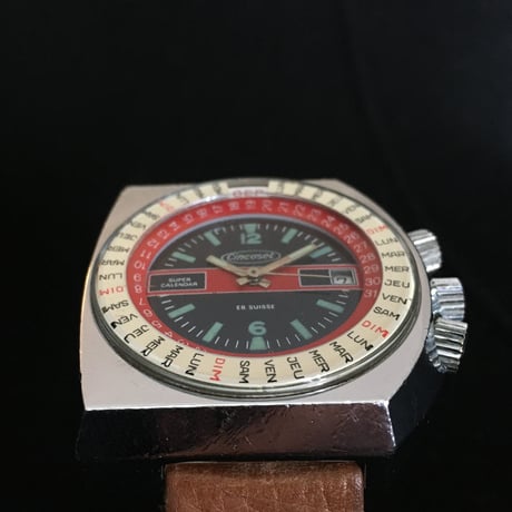 70年代 ダイバー CINCASET スーパーカレンダー フランス文字