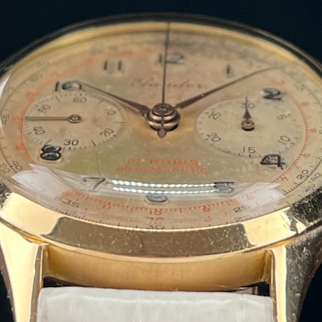 18金無垢 ヴィンテージ クロノグラフ 18K Gander