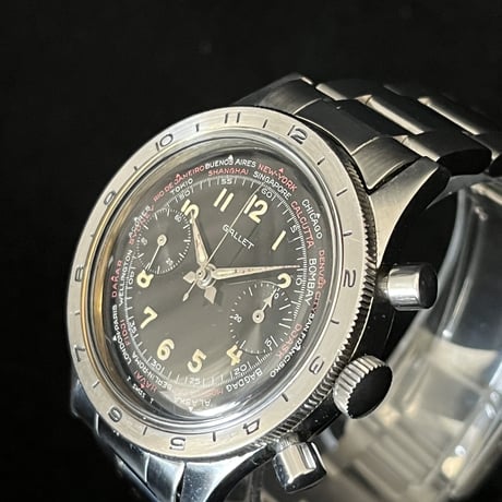 ギャレット Gallet フライング オフィサー ヴィンテージ クロノグラフ